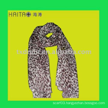 new fashion long leopard viscose scarf shawl